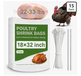 Poultry Shrink Bags 18x32 Inch 15-Pack