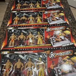 FLEX FORCE ULTIMATE WARRIOR POWER Wrestlers RING bootleg wrestlers, hilarious all 5 for $40