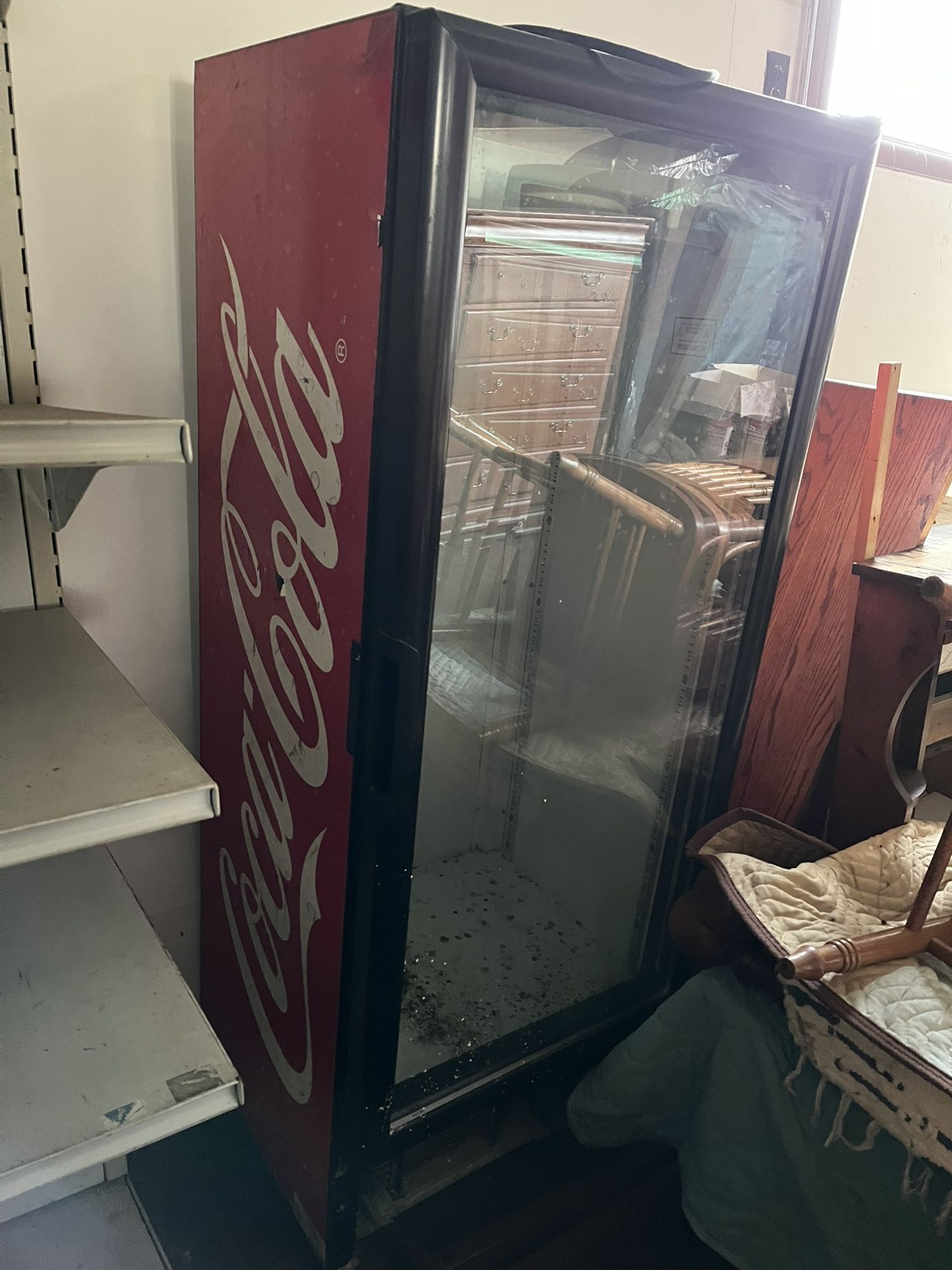 Commercial vertical glass door Coca-Cola refrigerator