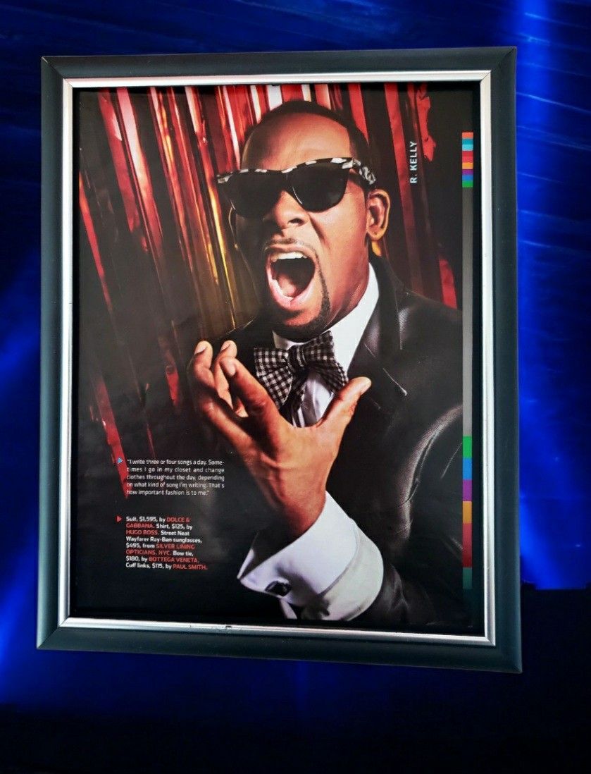 8x10 Framed Original promotional image featuring R. Kelly Print
