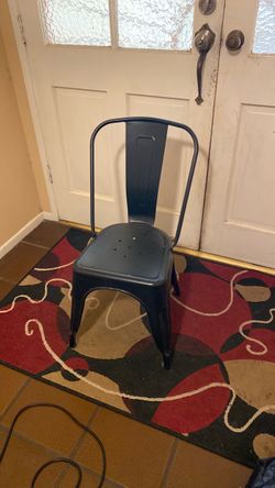 Matte Black Metal Dining/ Desk  Chair