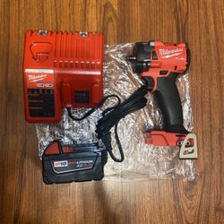 (1) Milwaukee Brushless Fuel 3 Speed Impact Wrench (2854-20) (1) M18 5.0 Ah Battery (48-11-1850) (1) M12/M18 Charger 
