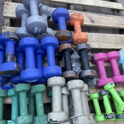 Pallet Of Dumbbells 