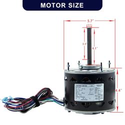 DL1036 Blower Fan Motor,1/3 HP, 1075 RPM, 3 Speed, 115V, Compatible w/A.O. Smith, Fasco, GE, Emerson & Dayton,DL1036 Model,48 Frame Motor
