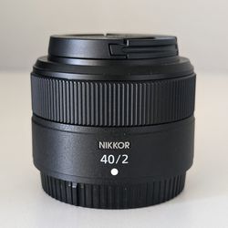 Nikon Nikkor Z 40mm F2 Lens.