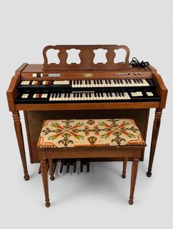 Conn Double Manual Electric Organ with Bench