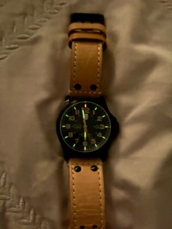 Luminox Field Watch with Tan Leather Strap
