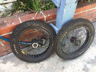 16” oset electric trials dirt bike wheel set