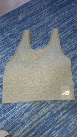 New Balance Women's Large Compression Sports Bra Gray Unlined