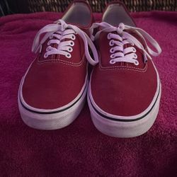 Red velvet Vans Size 11 