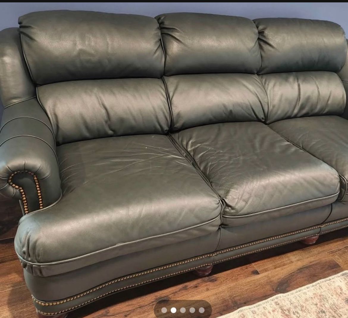 Emerald Real Leather Couch