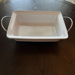 Serving Dish With Metal Rack