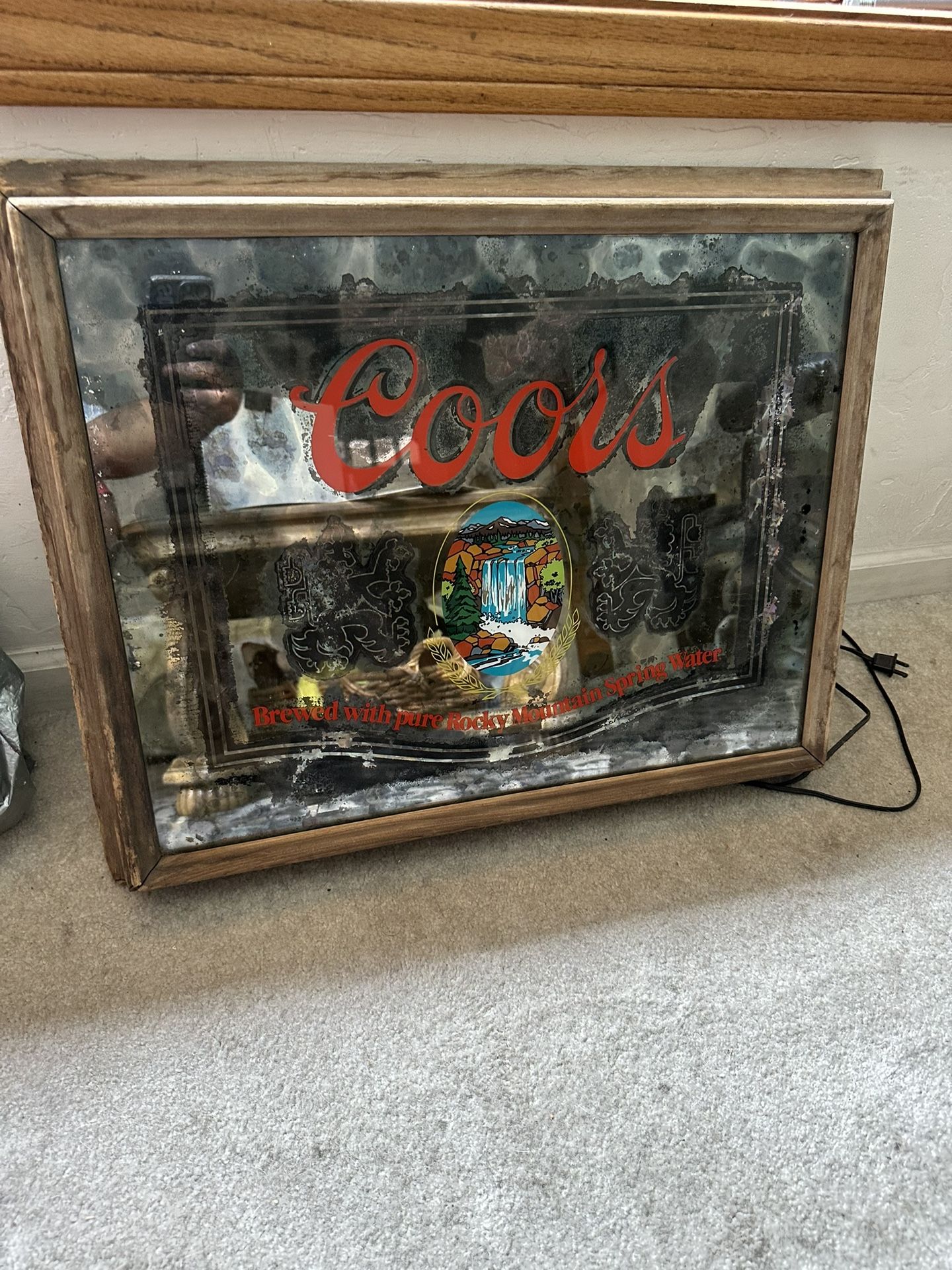 Vintage Coots Light Up Mirror In Good Condition