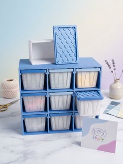 3D Printed Complete Mini Tote Storage Set | Rack + Totes Included | Any color combination