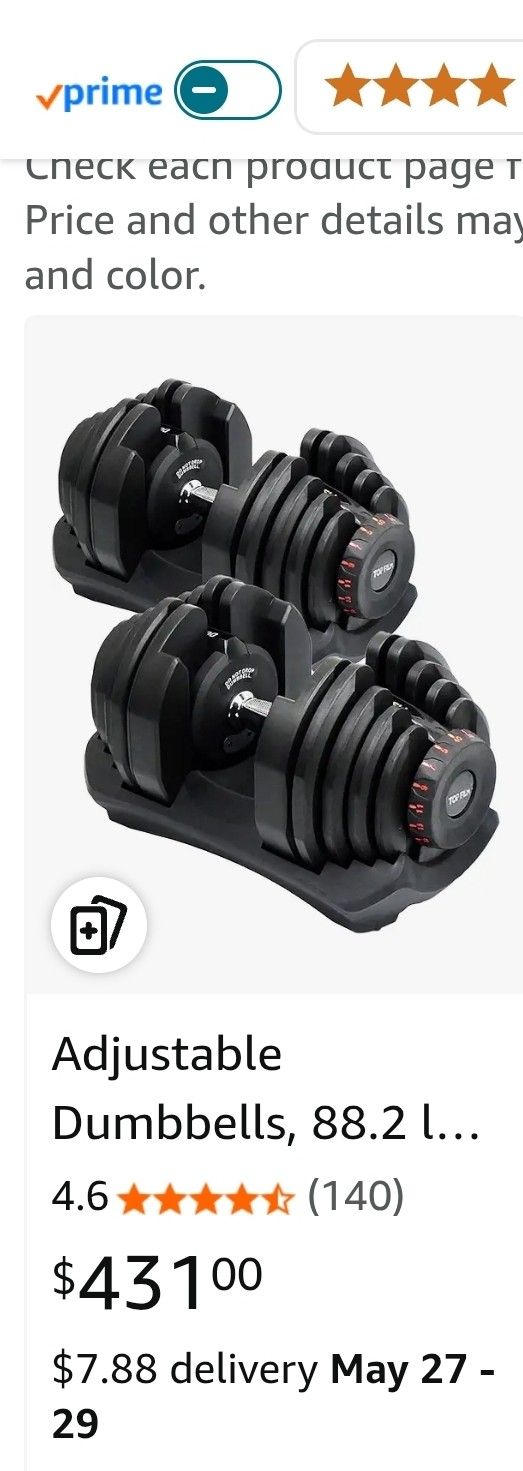 Adjusting Dumbbells Pair