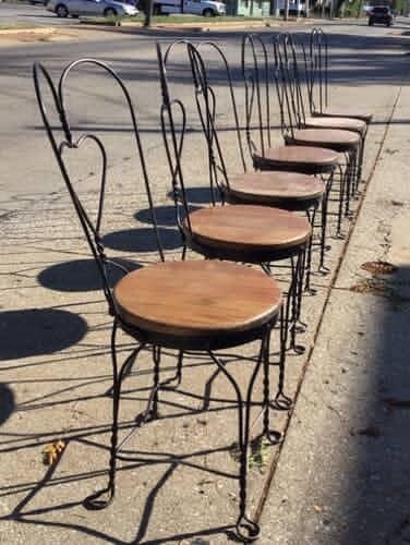 7 Vintage Ice-cream Parlor Chairs For Sale πͺ