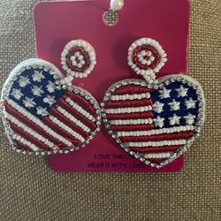 American flag earrings