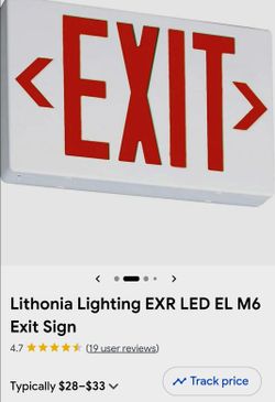 LED red exit sign