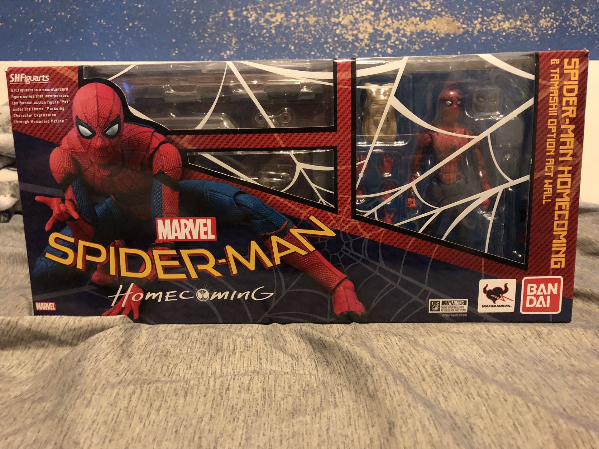 Sh Figuarts Spiderman Homecoming & With Act Wall Set