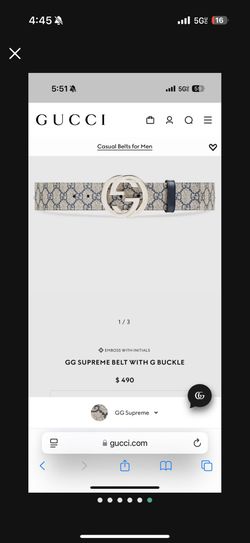 Mens Gucci Belt Monogram