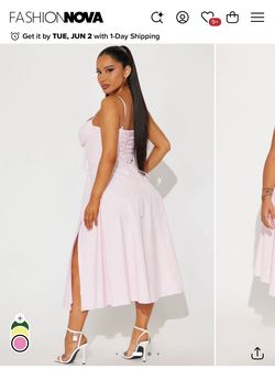 Pink long dress