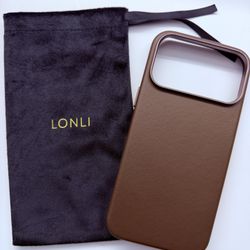 Brown LONLI Case for iPhone 17 Pro Max