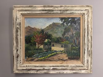 Farmhouse and Garden below the Hills By Y. Belgarz