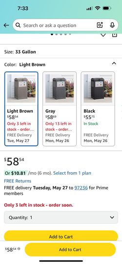 33 Gallon Package  Delivery Box 