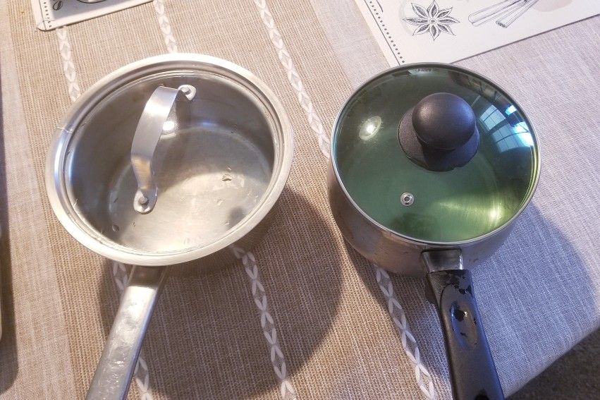 Two Stainless Steel Cooking Pots