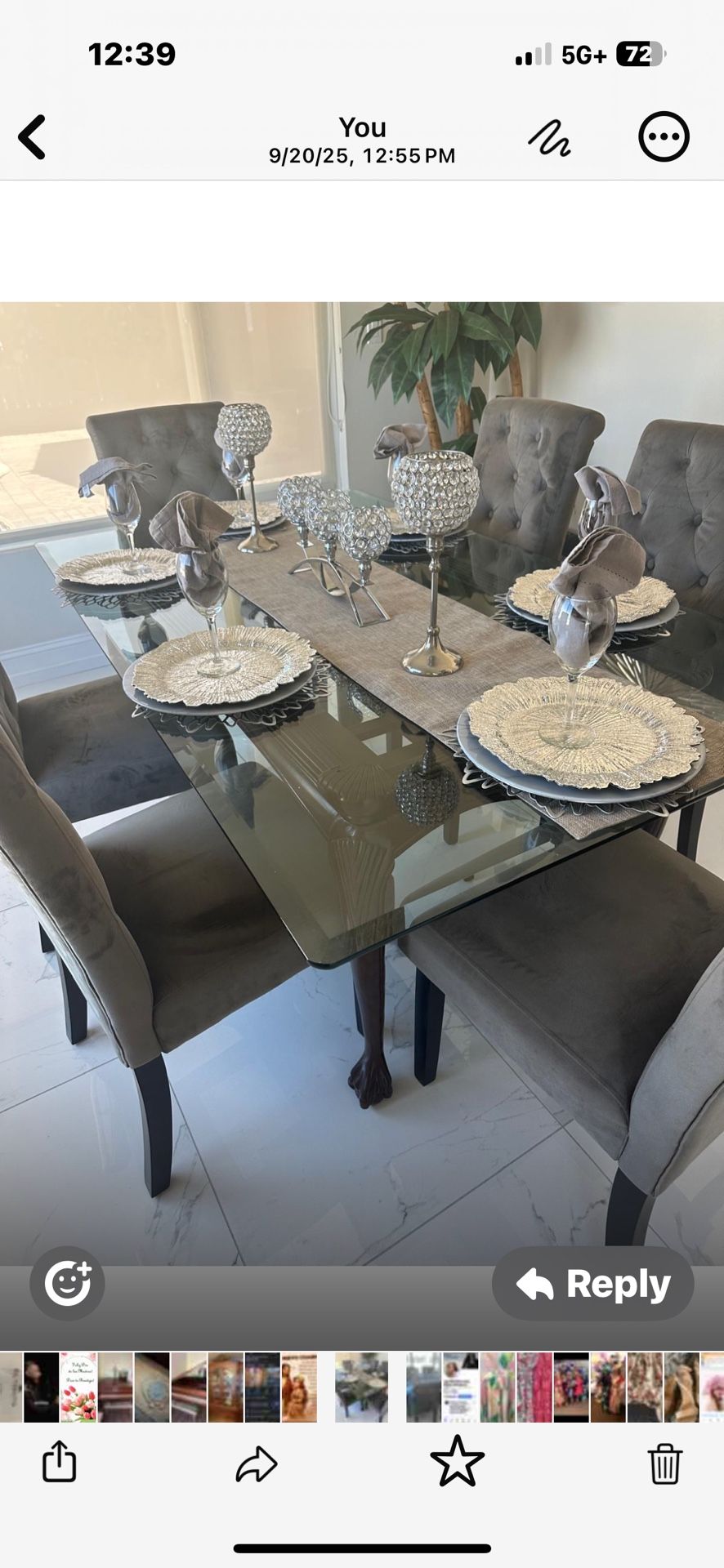 Glass Table For 6 Chairs