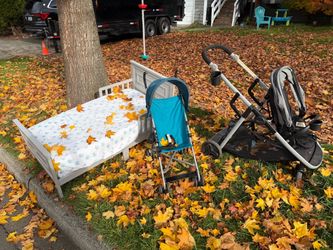 Toddler bed and strollers (FREE)