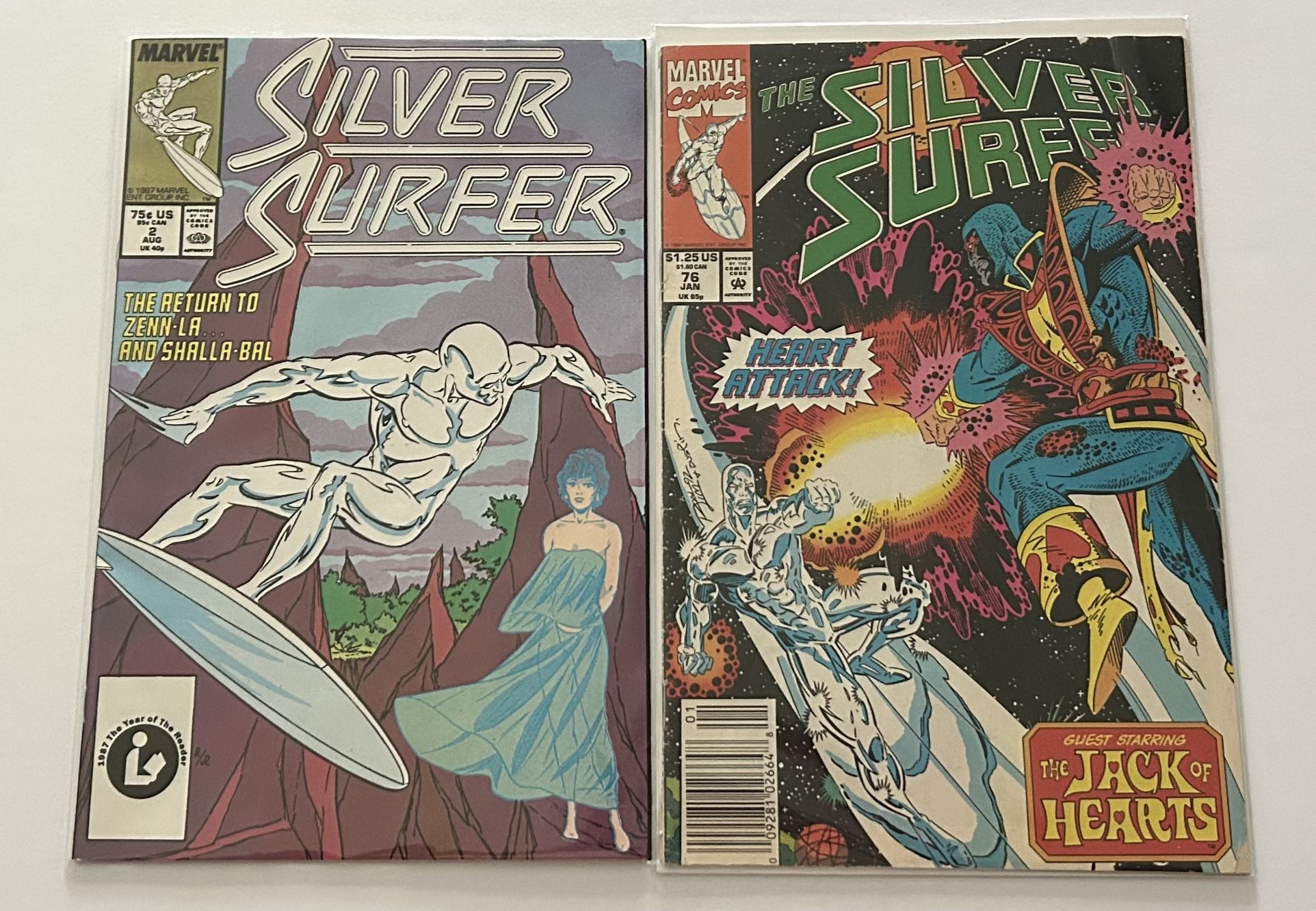 Silver Surfer Comic Books, Volume 3, No. 2 And No. 76