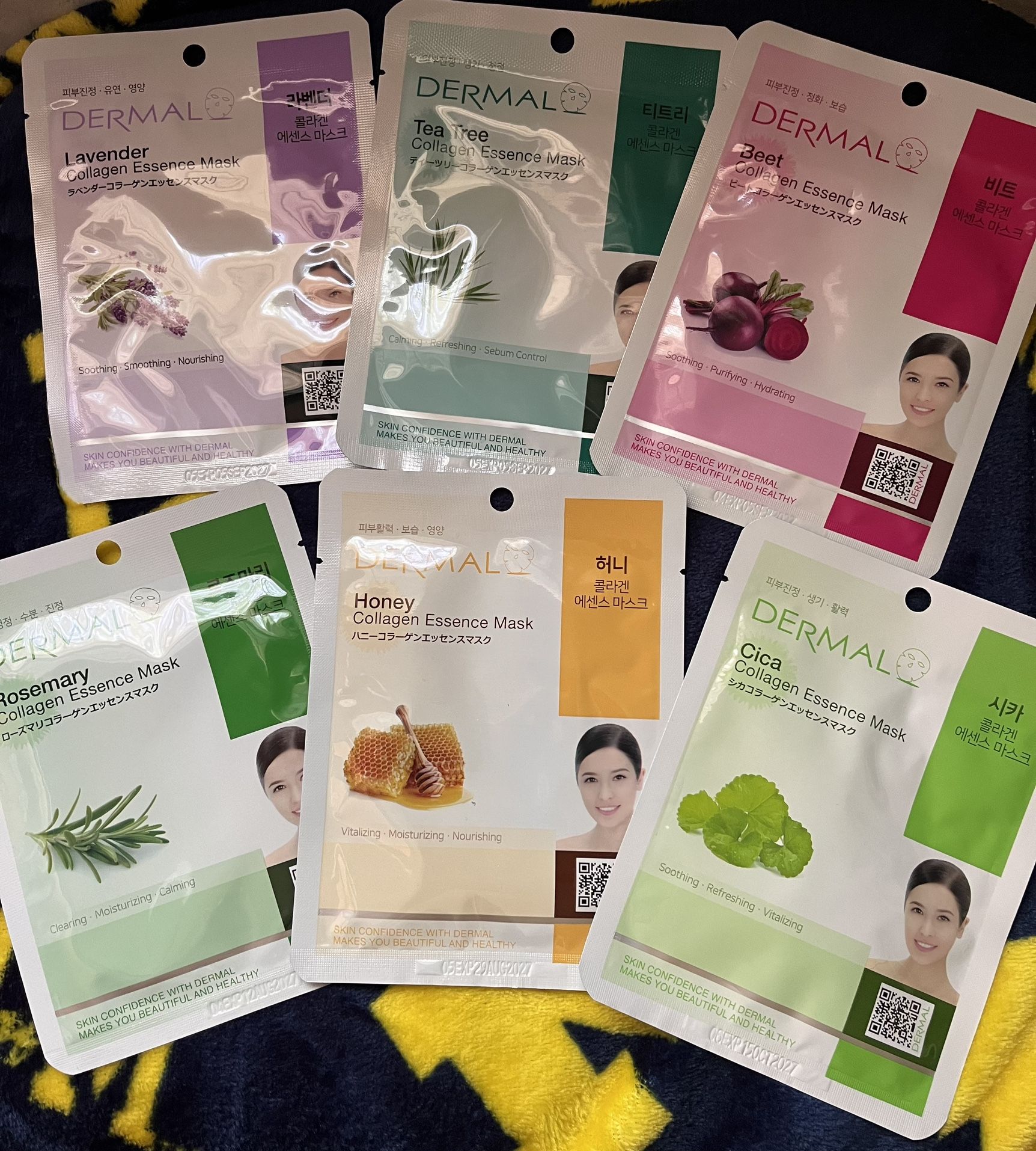 Korean Skincare DERMAL Brand Face Masks