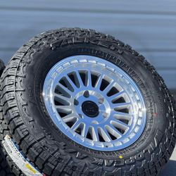 New17” machined Basta Flow Forged brushed wheel 6x139.7 Toyota Tacoma 4Runner Falken Wildpeak AT4w tires