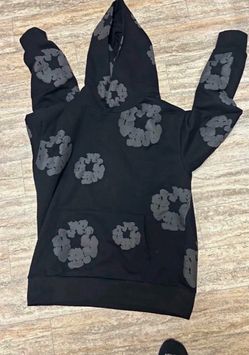 Denim Tears Cotton Wreath Hoodie Black
