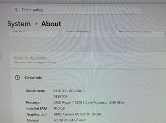 Alienware Aurora Ryzen Edition Desktop PC