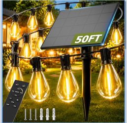 50FT Solar Powered Outdoor String Lights (Brand new and unopened)