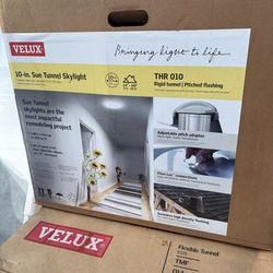 VELUX 10 in. Acrylic Dome Sun Tunnel Skylight with Rigid Tube and Pitched High Density Flashing Store SKU# 1001-862-315
