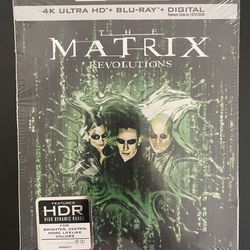 The Matrix Revolutions 4K +Bluray +Digital Steelbook -please read