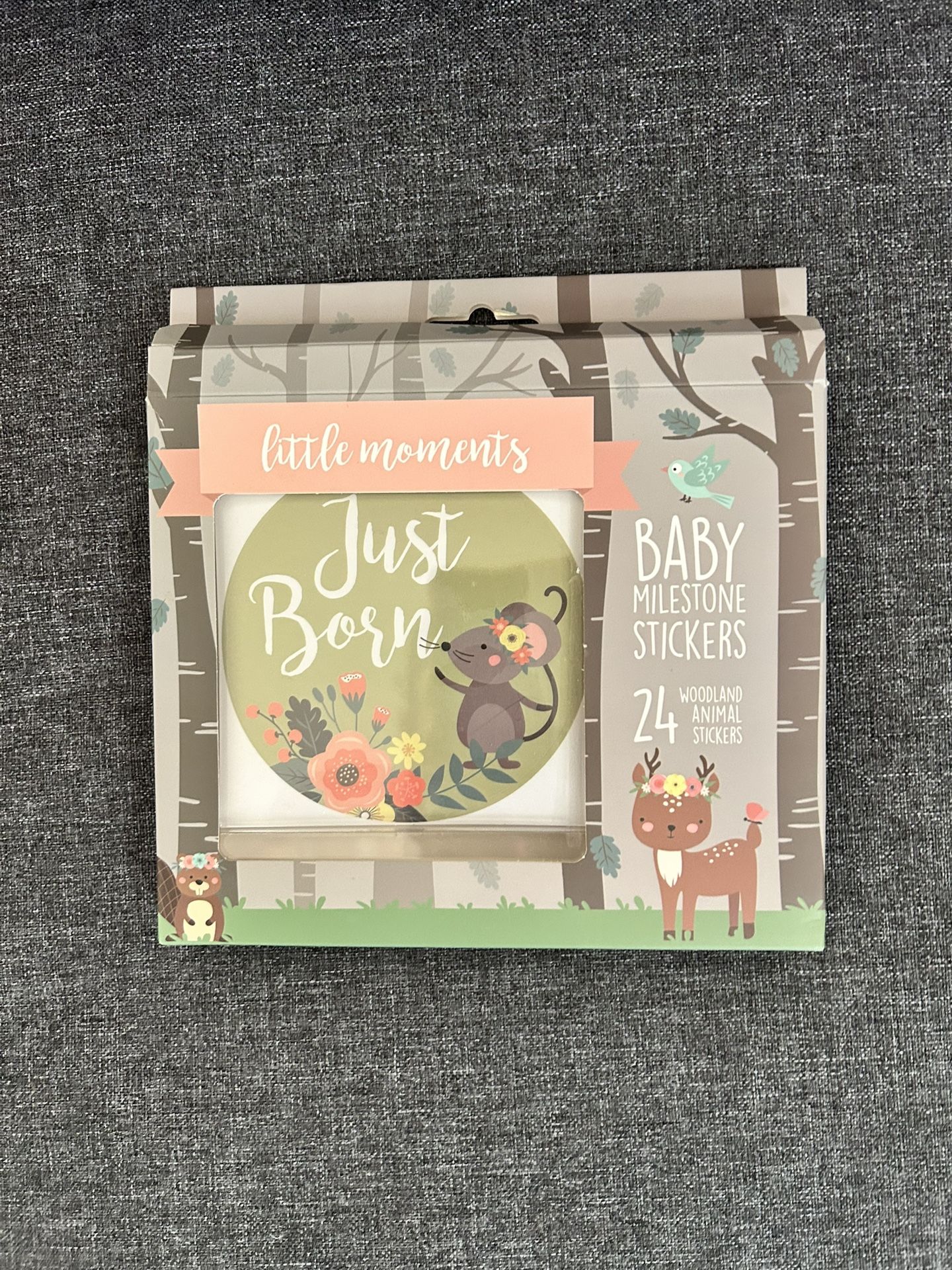 Little Moments Baby milestone stickers - woodland animals