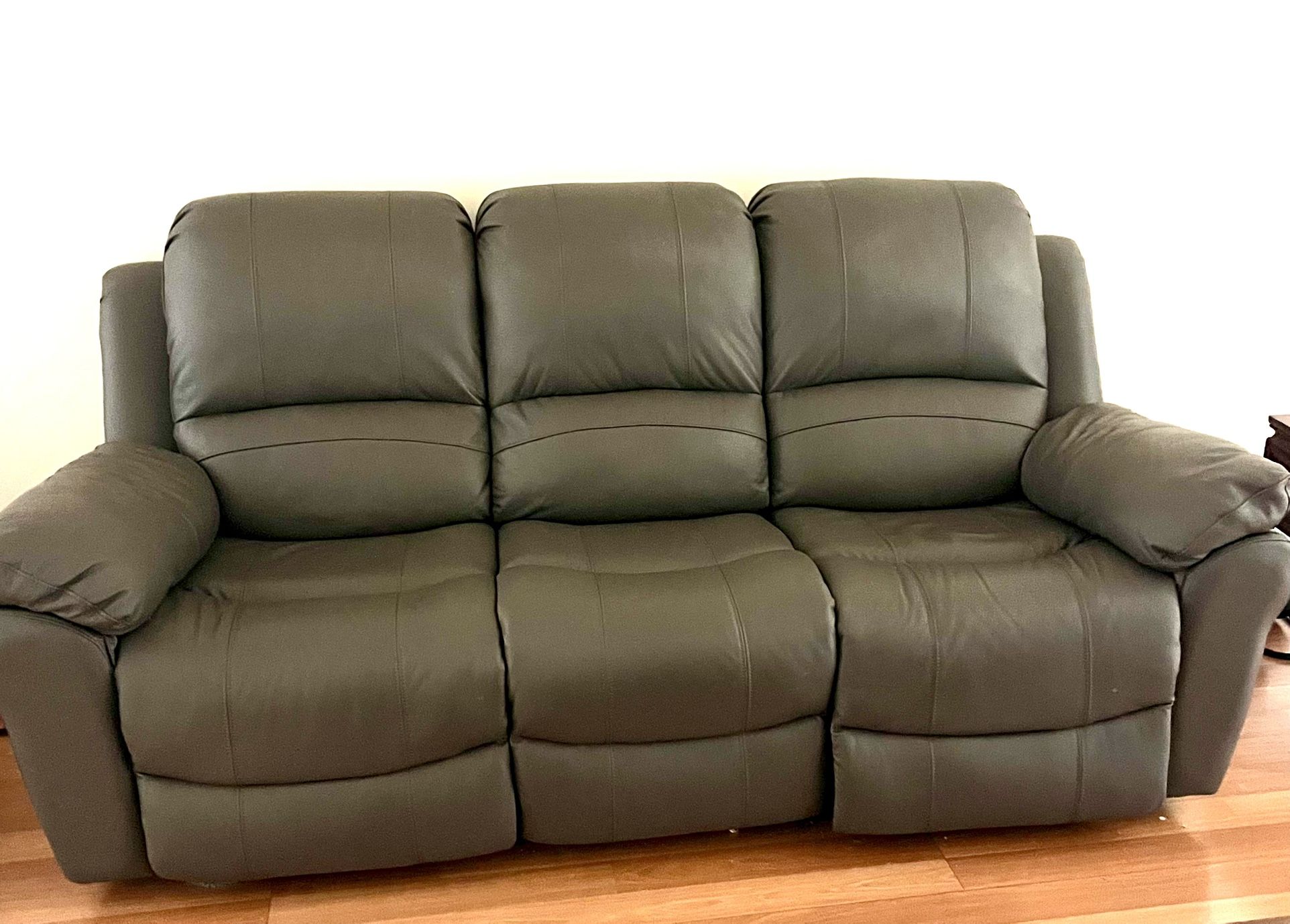 Taupe color Leather recliner sofa