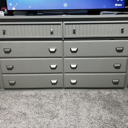 8 Drawer Dresser Light Grey