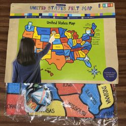 Pre k & Up - United States Felt Map 