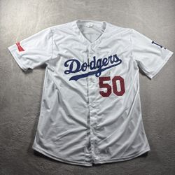 Mookie Betts Dodgers SGA Jersey Men’s XL White #50 2021 Stadium Giveaway #4A