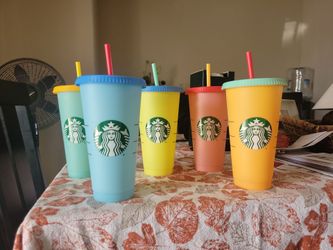 Starbucks Color-Changing Reusable Cold Cups Set of 5