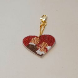 Blingy Multicolored Heart Keychain 