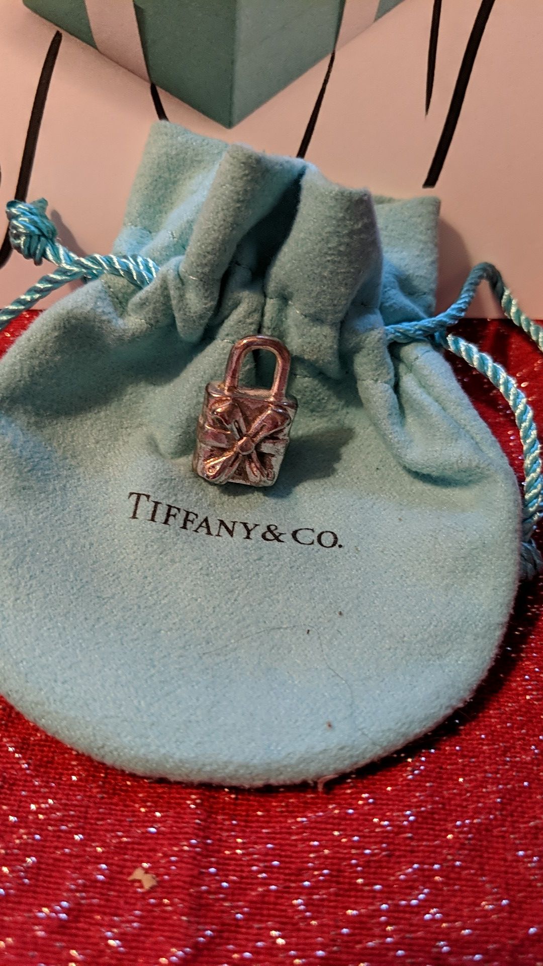 Tiffany & Co Bow Box Padlock Charm