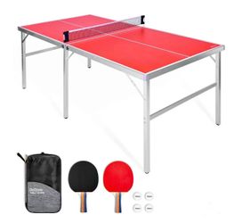 MID-SIZE TABLE TENNIS GAME SET INDOOR/OUTDOOR PORTABLE TABLE PING PONG