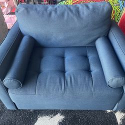 Oversized navy chair 