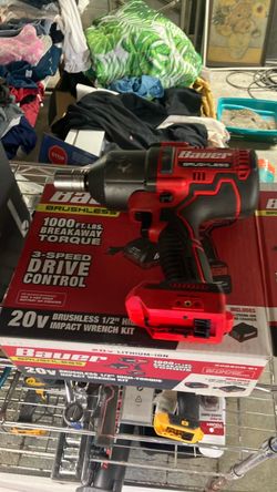Bauer 20V Brushless 1/2" Impact Wrench Kit